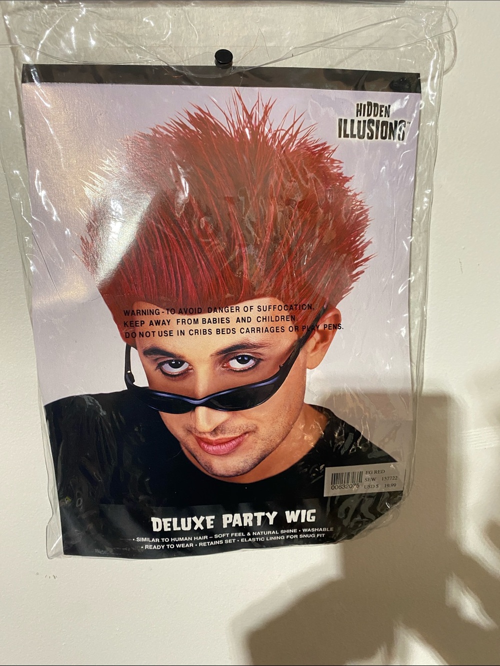 Spirit Red Spiky Deluxe Party Wig